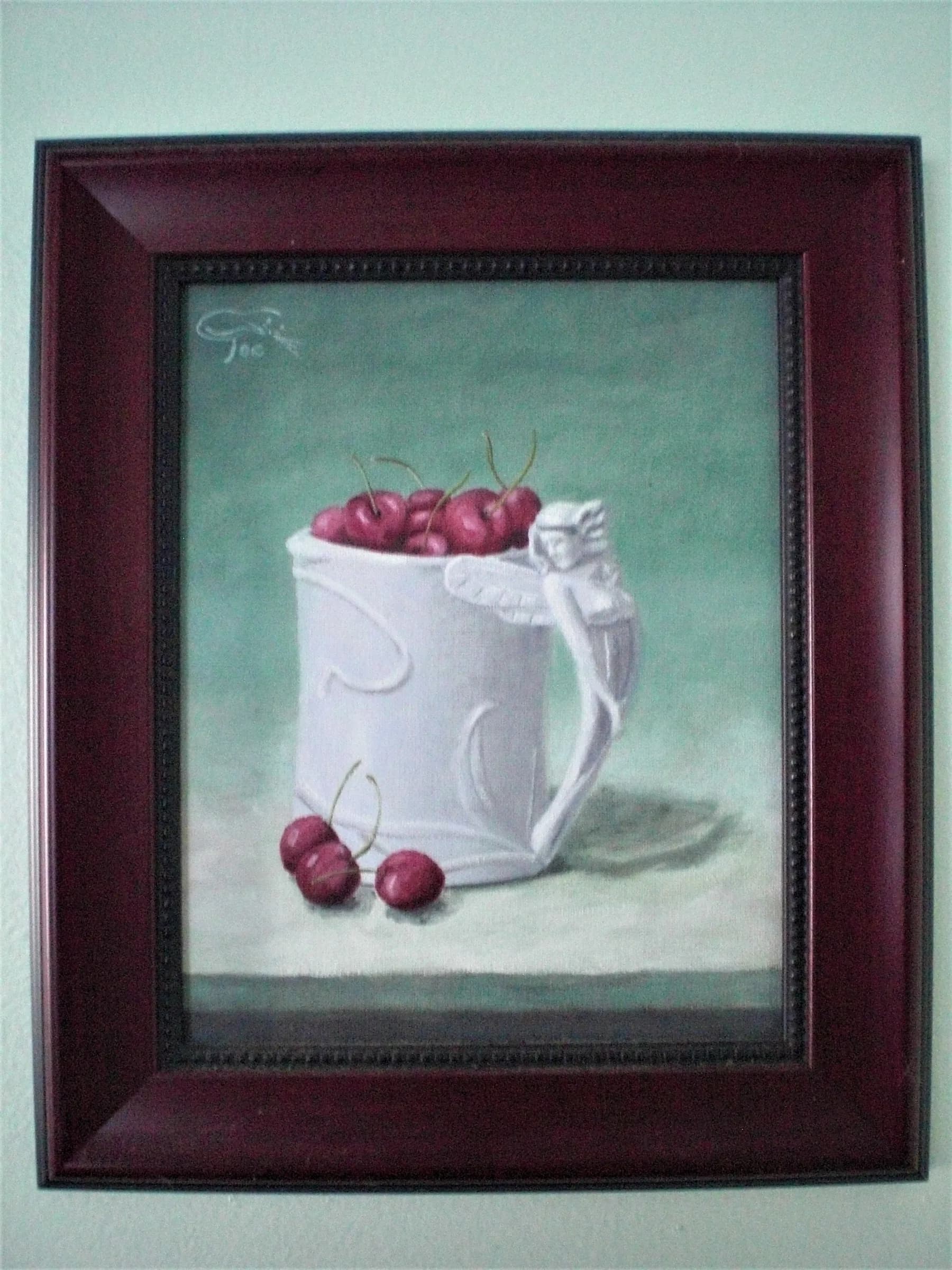 Fairy Cup of Cherries — Original Acrylic, c. 1970s