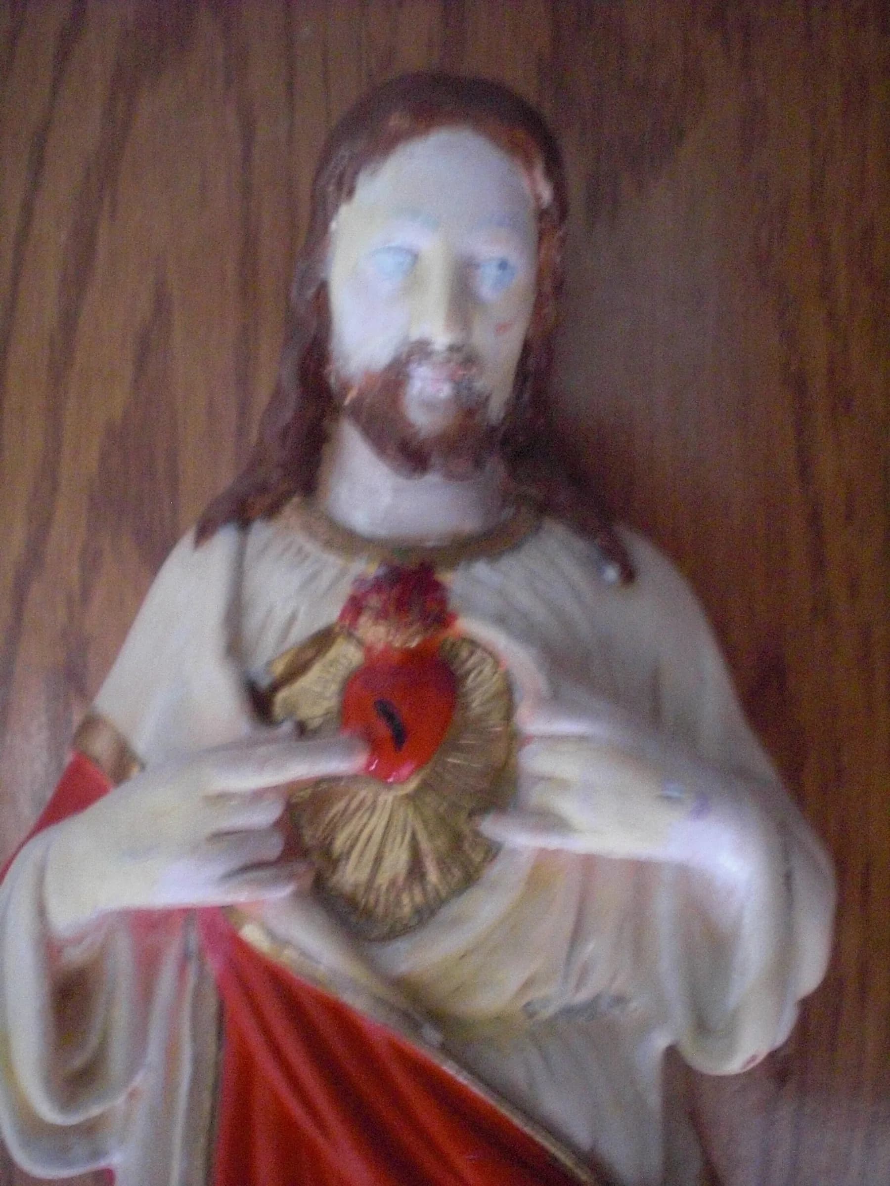Sacred Heart of Jesus — Home Chapel, 14 Inches — before restoration, view 1