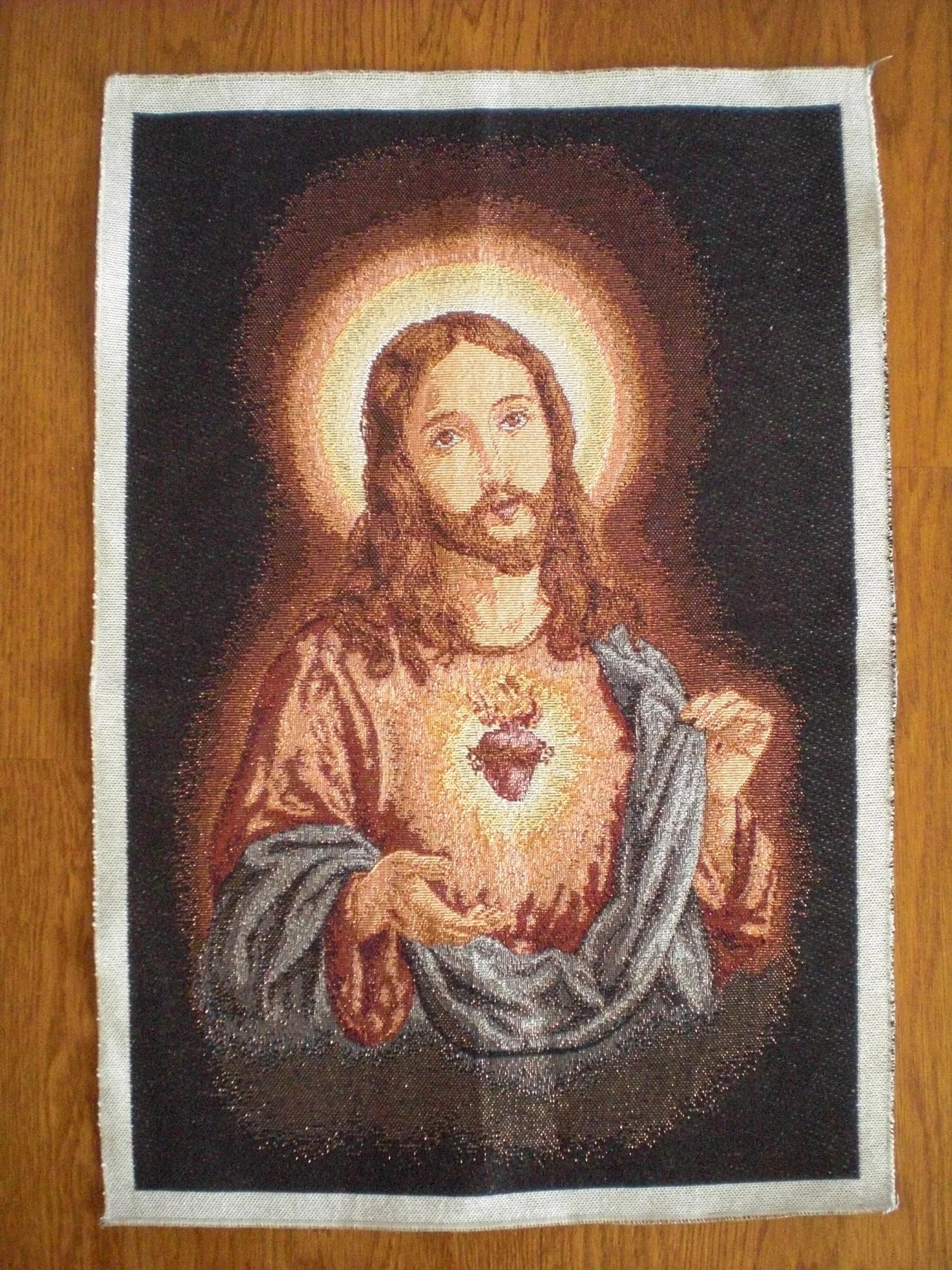 Sacred Heart of Jesus — Woven Textile Image